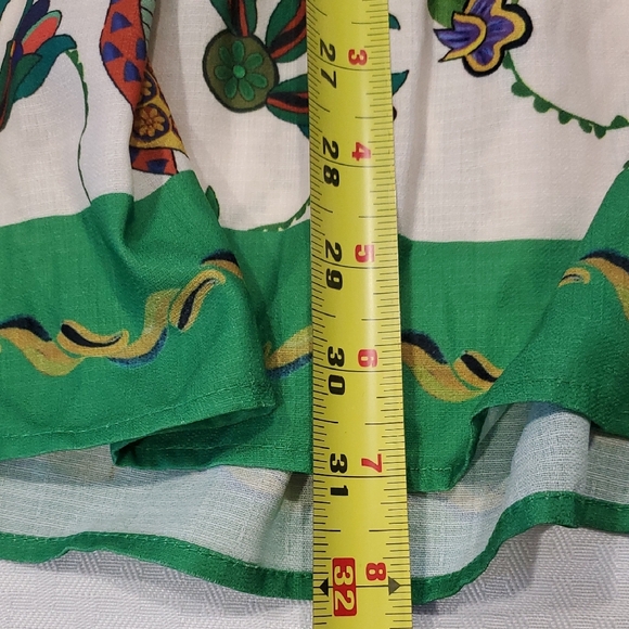 Colorful Bird  Dress/top with Green Accents - Picture 13 of 16